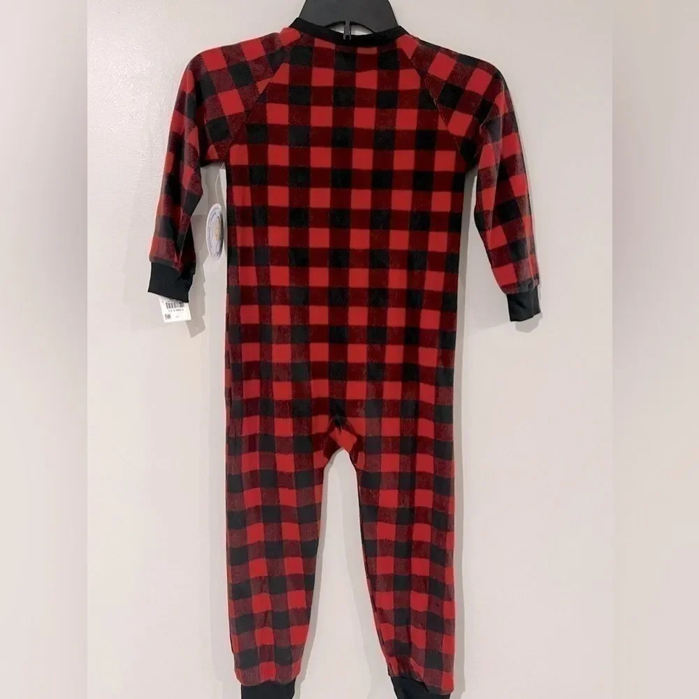 Matching Toddler, Little & Big Kids 1-Pc.Red Check  Family Pajamas XS4-5 Holiday